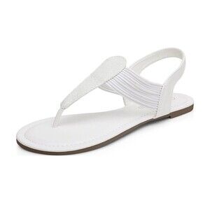 New Dream Paris Women’s Rhinestone White Sparkly Sandle, Size 8